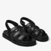 Cove-sandal i svart boxkalvskinn