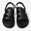 Cove-sandal i svart boxkalvskinn