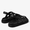 Cove-sandal i svart boxkalvskinn