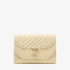 Curve Clutch Buttermilk Quiltad Bikerläderclutch Curve Clutch Buttermilk Quiltad Bikerläderclutch