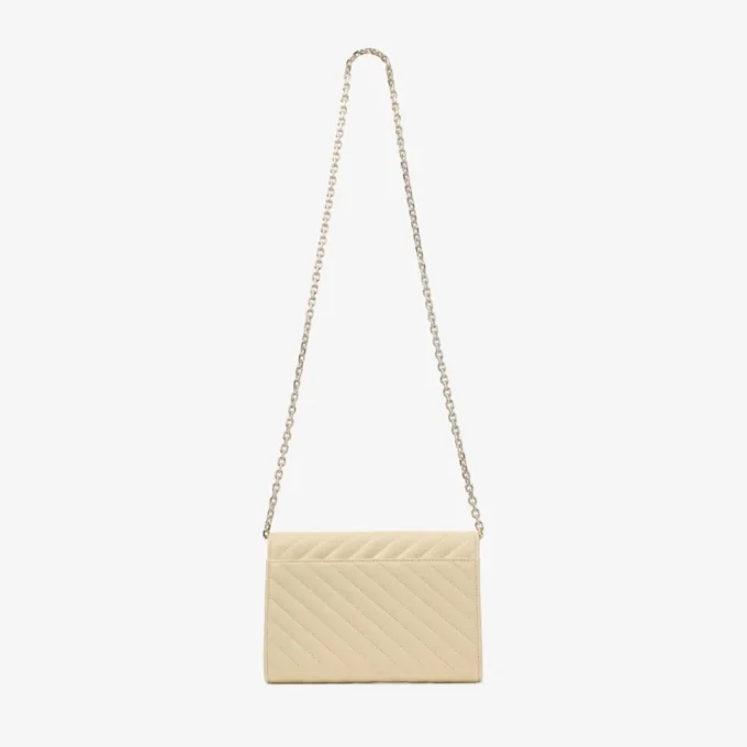 Curve Clutch Buttermilk Quiltad Bikerläderclutch Curve Clutch Buttermilk Quiltad Bikerläderclutch