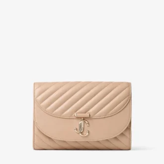 Curve Clutch Chai Quiltad bikerläder-clutch