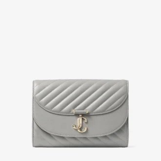 Curve Clutch Dove Quilted Biker Leather Clutch Bag