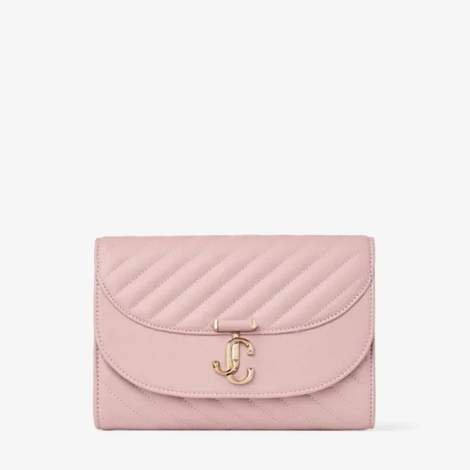 Curve Clutch Rose Quiltad bikerläder-clutchväska Curve Clutch Rose Quiltad bikerläder-clutchväska