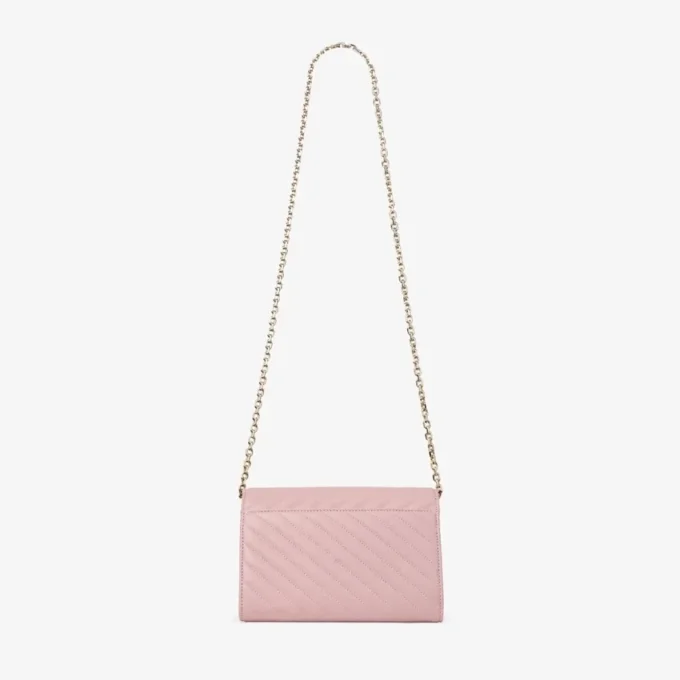 Curve Clutch Rose Quiltad bikerläder-clutchväska Curve Clutch Rose Quiltad bikerläder-clutchväska