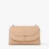 Curve Cross Body Medium Chai Quilted Biker Leather Crossbody Bag Curve Cross Body Medium Chai Quilted Biker Leather Crossbody Bag