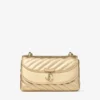 Curve Cross Body Small Guld Quiltad Metallic Nappa Läder Crossbody-väska Curve Cross Body Small Guld Quiltad Metallic Nappa Läder Crossbody-väska