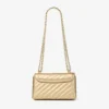 Curve Cross Body Small Guld Quiltad Metallic Nappa Läder Crossbody-väska Curve Cross Body Small Guld Quiltad Metallic Nappa Läder Crossbody-väska