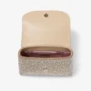 Curve Crossbody Small – guldskimrande crossbody-väska i mocka med hotfix-kristaller Curve Crossbody Small – guldskimrande crossbody-väska i mocka med hotfix-kristaller