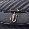 Curve Crossbody Small Marine Quilted Biker Leather Crossbody Bag