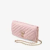 Curve-plånbok med kedja Rose Quilted jimmy choo Lace-plånbokskedja med kristall-JC-bar Curve-plånbok med kedja Rose Quilted jimmy choo Lace-plånbokskedja med kristall-JC-bar