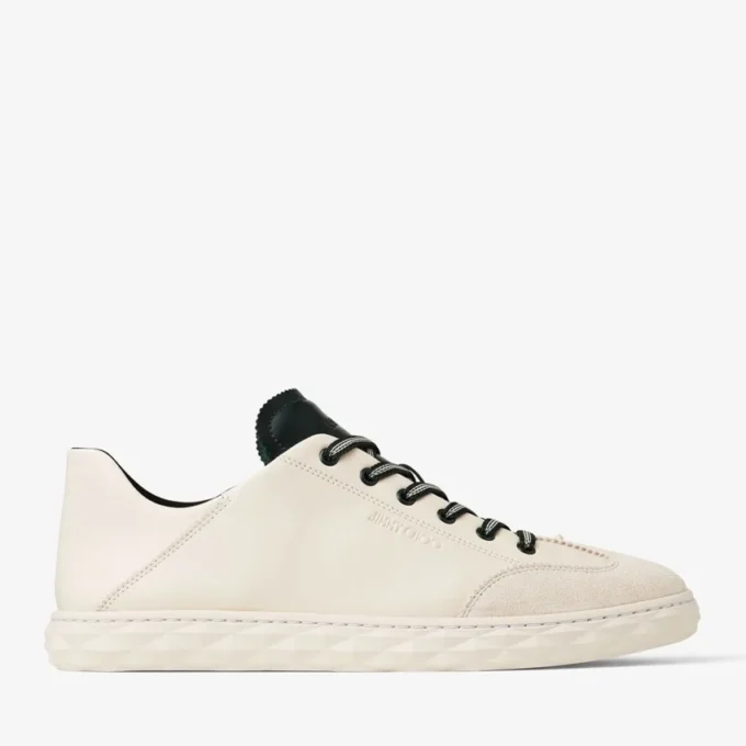 Diamond Flex M Latte och British Green lädermix låga sneakers