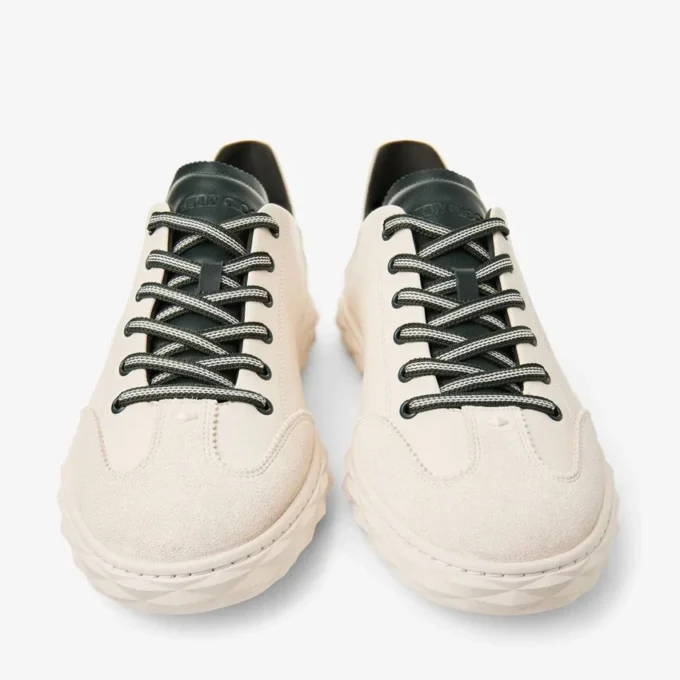 Diamond Flex M Latte och British Green lädermix låga sneakers