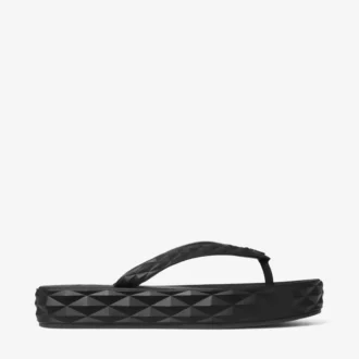 Diamond Flip Flop Svarta gummisandaler