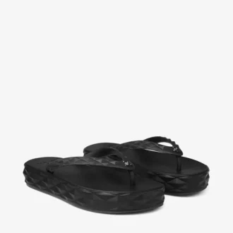 Diamond Flip Flop Svarta gummisandaler