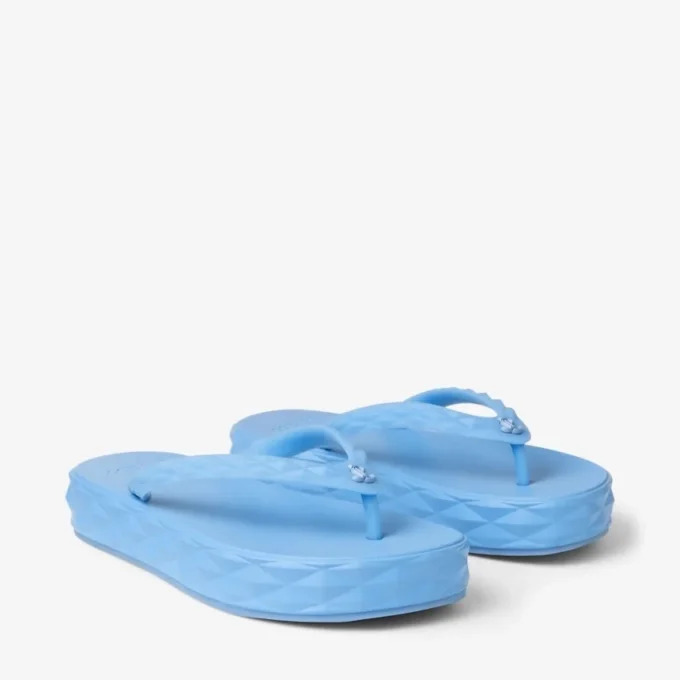 Diamond-flip-flops i dammblått gummi Diamond-flip-flops i dammblått gummi