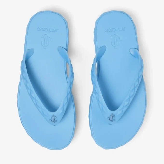 Diamond-flip-flops i dammblått gummi Diamond-flip-flops i dammblått gummi
