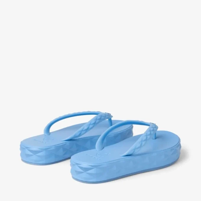 Diamond-flip-flops i dammblått gummi Diamond-flip-flops i dammblått gummi