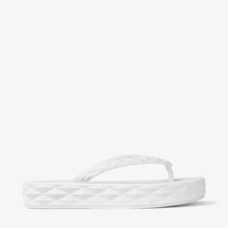 Diamond-flip-flops i optiskt vitt gummi