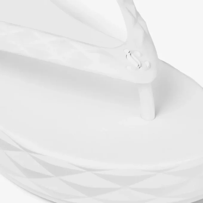 Diamond-flip-flops i optiskt vitt gummi Diamond-flip-flops i optiskt vitt gummi
