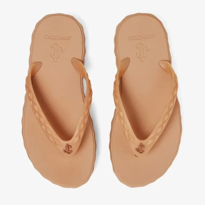 Diamond-flip-flops Karamellfärgade flip-flops i gummi Diamond-flip-flops Karamellfärgade flip-flops i gummi