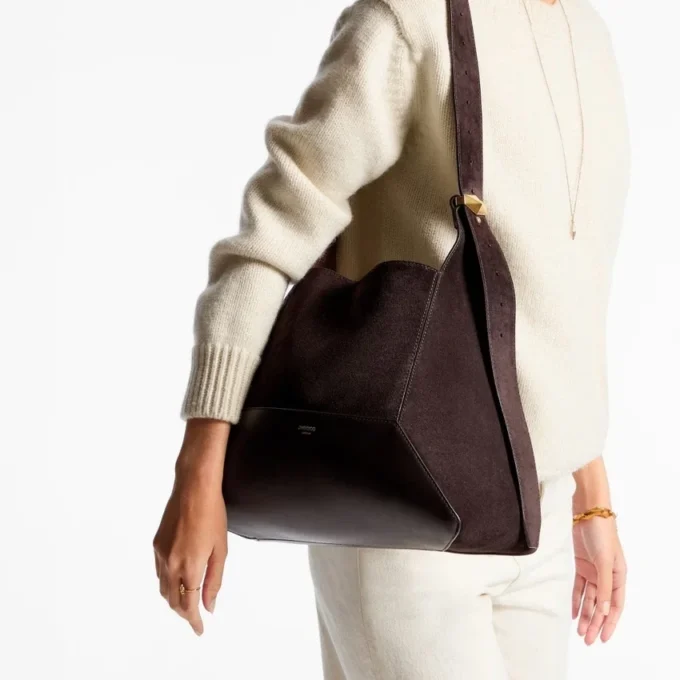 Diamond Hobo Medium kaffefärgad mocka axelväska Diamond Hobo Medium kaffefärgad mocka axelväska