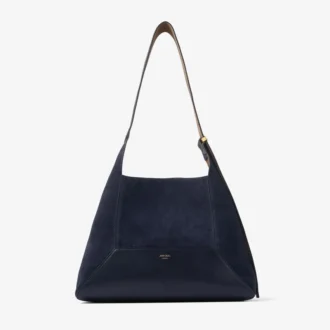 Diamond Hobo Medium marinblå axelväska i mocka