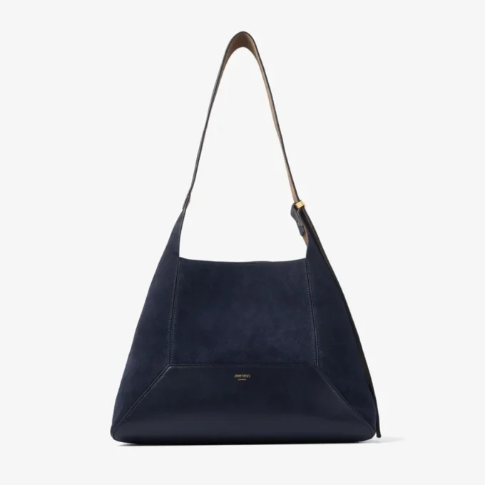 Diamond Hobo Medium marinblå axelväska i mocka Diamond Hobo Medium marinblå axelväska i mocka