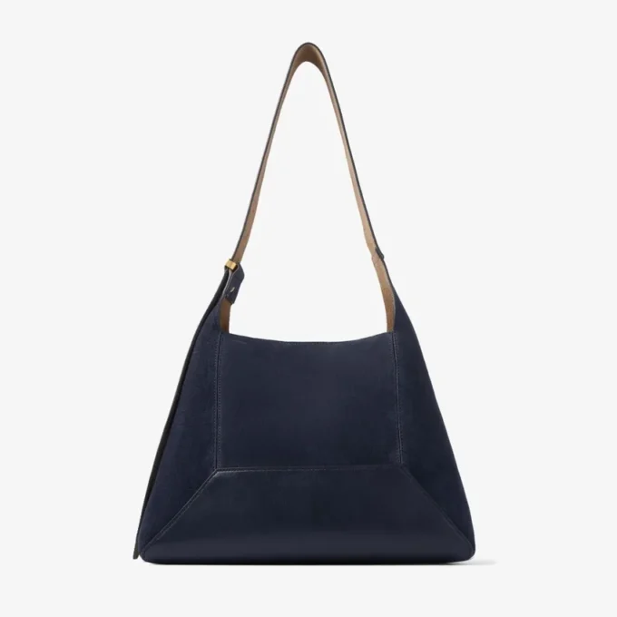 Diamond Hobo Medium marinblå axelväska i mocka Diamond Hobo Medium marinblå axelväska i mocka