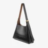 Diamond Hobo Medium svart läderaxelväska