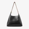Diamond Hobo Medium svart läderaxelväska