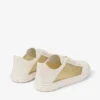 Diamond Light Flex F Guld- och lattefärgad lädermix och metallicvävda mesh-sneakers Diamond Light Flex F Guld- och lattefärgad lädermix och metallicvävda mesh-sneakers