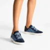 Diamond Light Flex F Marine lädermix och crosshatch-denim-sneakers Diamond Light Flex F Marine lädermix och crosshatch-denim-sneakers