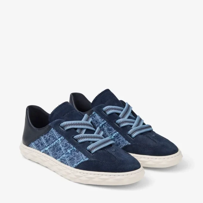 Diamond Light Flex F Marine lädermix och crosshatch-denim-sneakers Diamond Light Flex F Marine lädermix och crosshatch-denim-sneakers