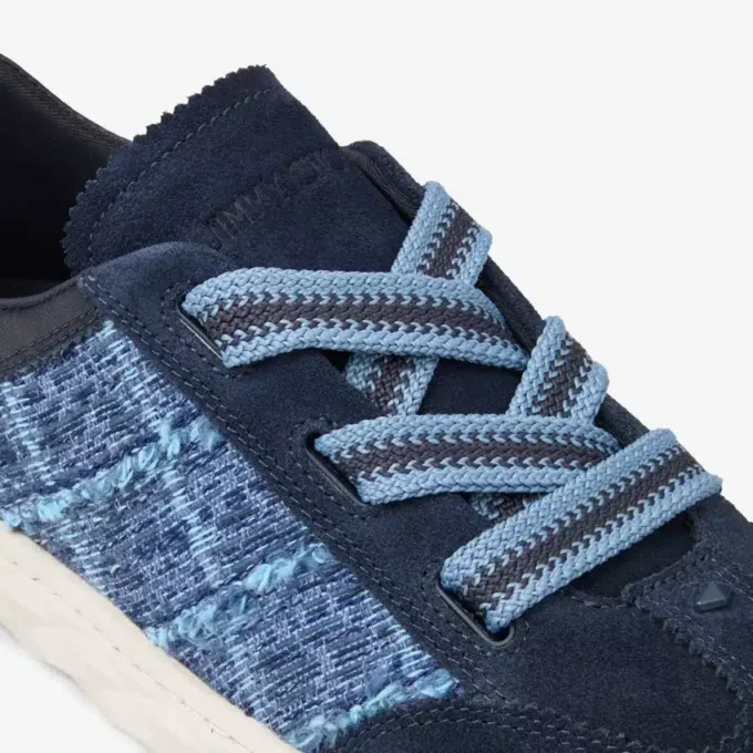 Diamond Light Flex F Marine lädermix och crosshatch-denim-sneakers Diamond Light Flex F Marine lädermix och crosshatch-denim-sneakers