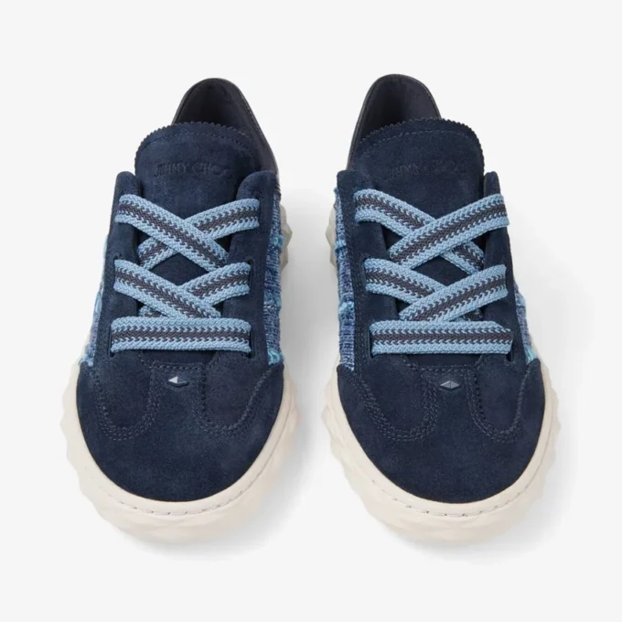 Diamond Light Flex F Marine lädermix och crosshatch-denim-sneakers Diamond Light Flex F Marine lädermix och crosshatch-denim-sneakers