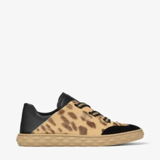 Diamond Light Flex F Sneakers i naturligt ponnyläder med leopardmönster