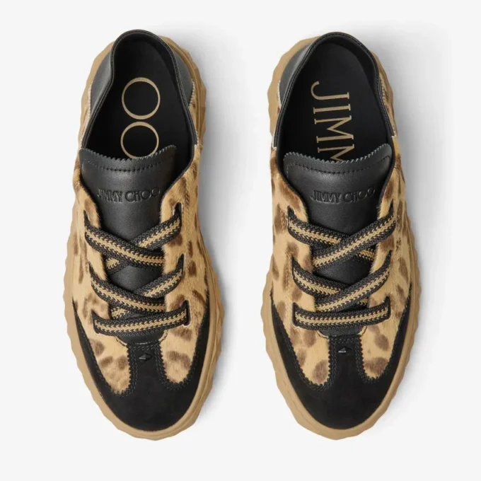 Diamond Light Flex F Sneakers i naturligt ponnyläder med leopardmönster Diamond Light Flex F Sneakers i naturligt ponnyläder med leopardmönster