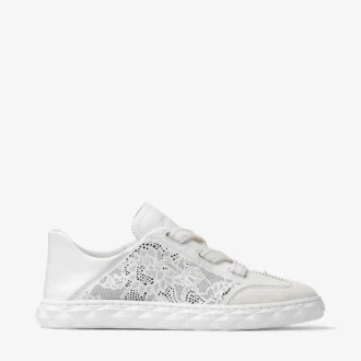 Diamond Light Flex F vita sneakers i lädermix och perforerat läder med snörning
