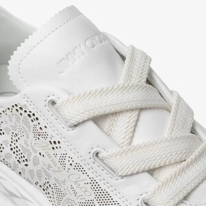 Diamond Light Flex F vita sneakers i lädermix och perforerat läder med snörning Diamond Light Flex F vita sneakers i lädermix och perforerat läder med snörning