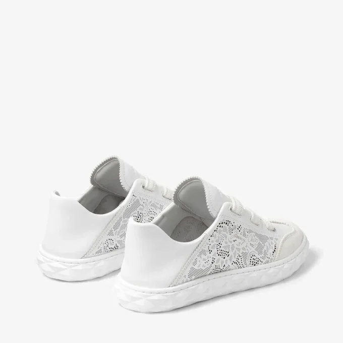 Diamond Light Flex F vita sneakers i lädermix och perforerat läder med snörning Diamond Light Flex F vita sneakers i lädermix och perforerat läder med snörning