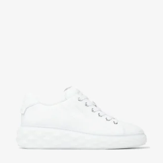 Diamond Light Maxi F Vita låga sneakers i nappaläder med plattformsula