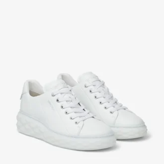 Diamond Light Maxi F Vita låga sneakers i nappaläder med plattformsula