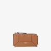 Diamond Lise Zipped M Tan kornigt kalvskinnskortfodral