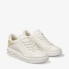 Diamond Maxi F Ii Latte Nappa Leather Pearl Trainers