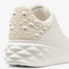 Diamond Maxi F Ii Latte Nappa Leather Pearl Trainers