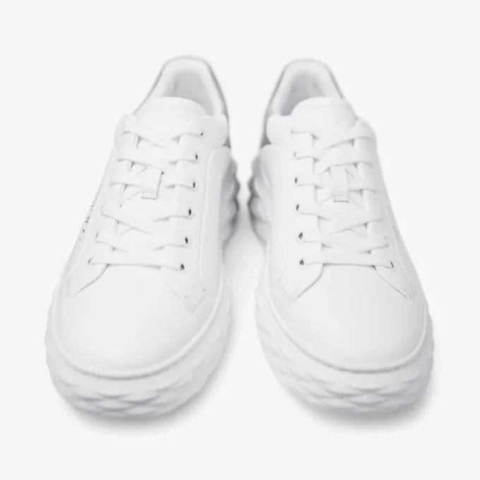 Diamond Maxi F II Vita & silverglittriga sneakers i nappaläder Diamond Maxi F II Vita & silverglittriga sneakers i nappaläder