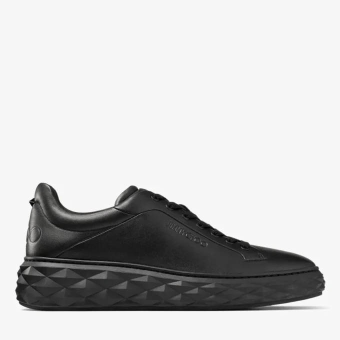 Diamond Maxi M Ii Svarta nappalädersneakers med plattform Diamond Maxi M Ii Svarta nappalädersneakers med plattform