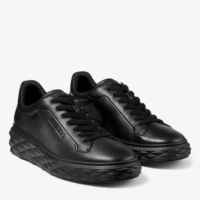 Diamond Maxi M Ii Svarta nappalädersneakers med plattform Diamond Maxi M Ii Svarta nappalädersneakers med plattform