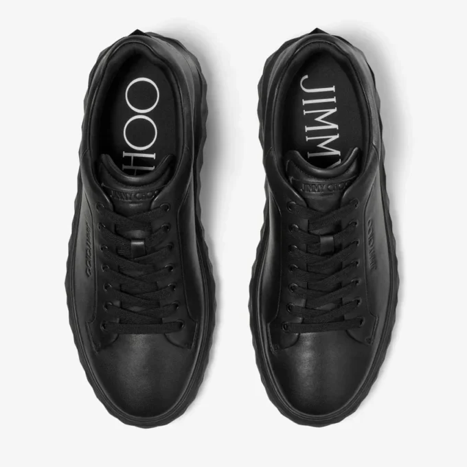 Diamond Maxi M Ii Svarta nappalädersneakers med plattform Diamond Maxi M Ii Svarta nappalädersneakers med plattform